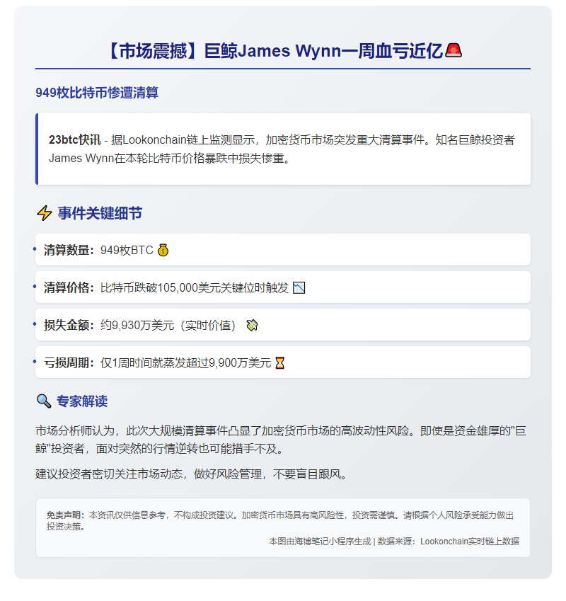 巨鲸遭清算，一周亏近1亿美元