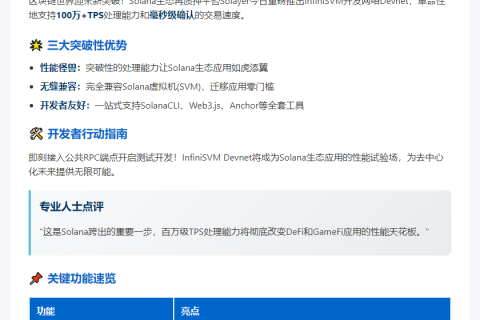 Solayer推出InfiniSVM测试网