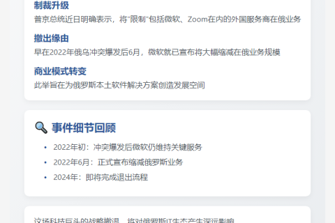 微软俄罗斯子公司申请破产