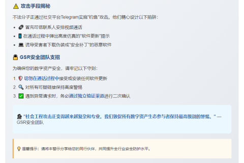 GSR揭露Telegram社交工程攻击