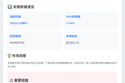 比特币破10万美元