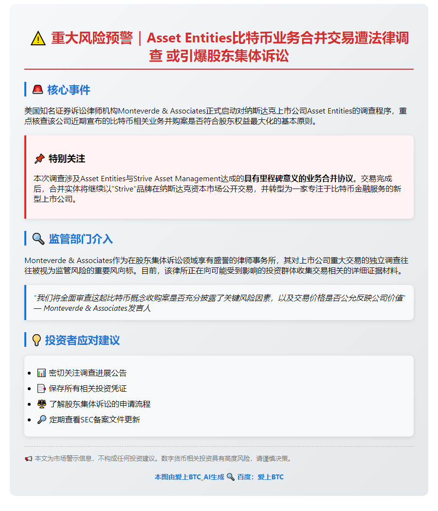 Asset Entities比特币合并案或遭集体诉讼