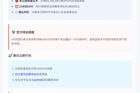 “快迁ethDYDX！跨链桥或关闭”