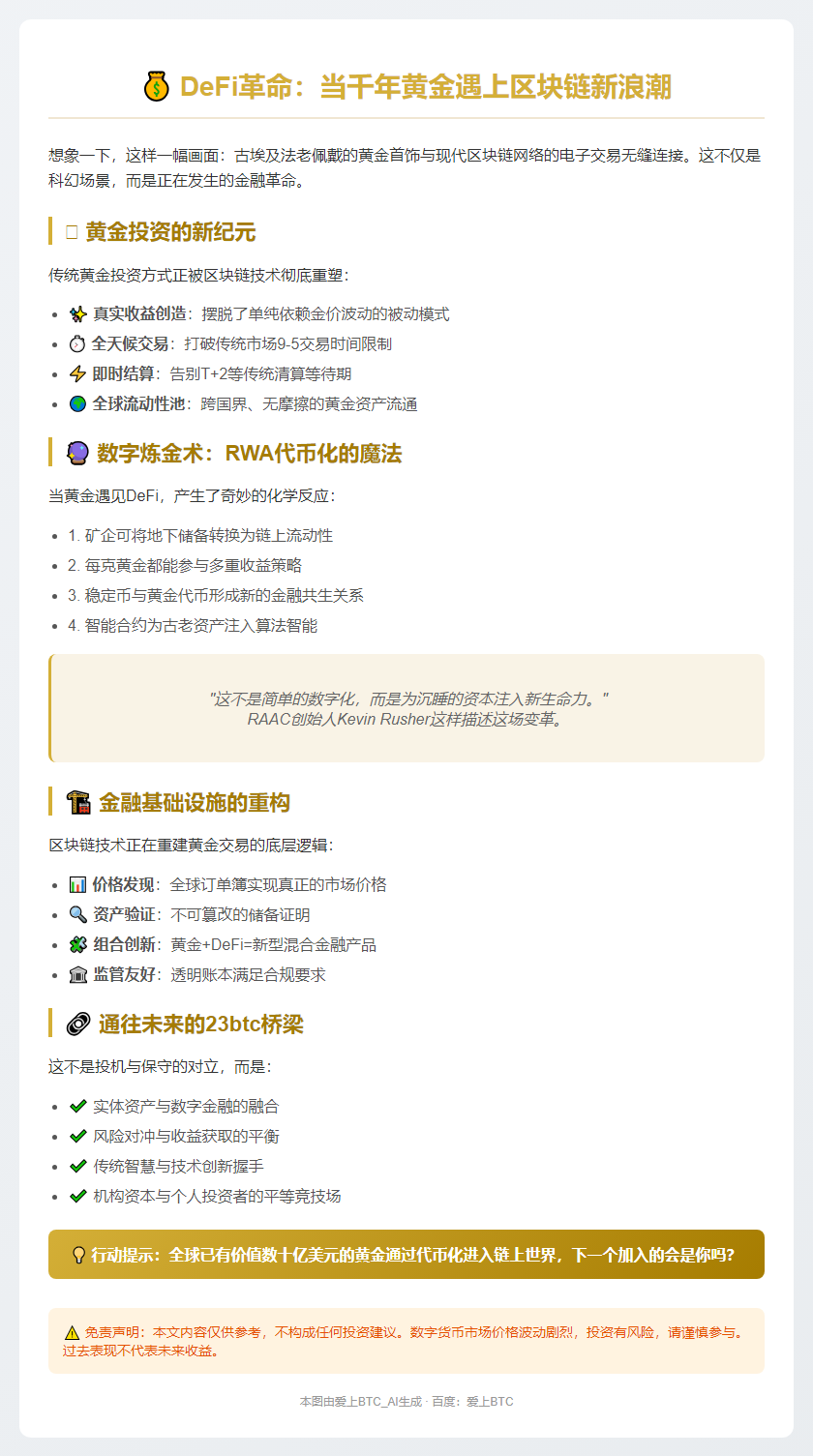 DeFi释放黄金收益潜力