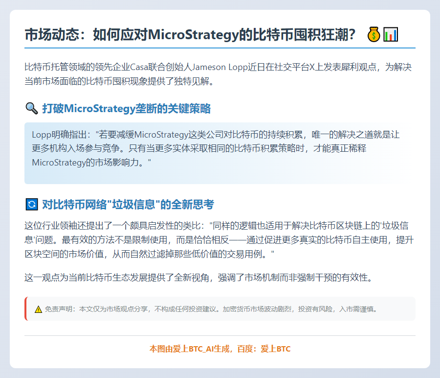 联创：挤出市场方能减缓BTC积累