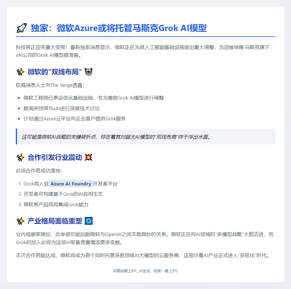 微软或托管Grok AI