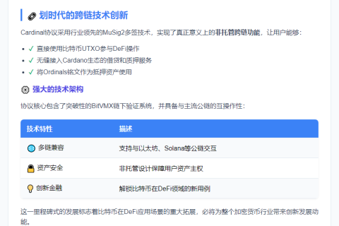 “Cardano创始人推出比特币DeFi协议”