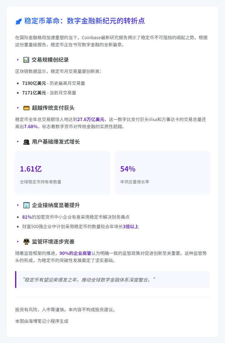 稳定币2025年或迎爆发