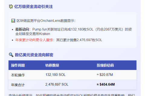 Pump.fun转13万SOL至Kraken