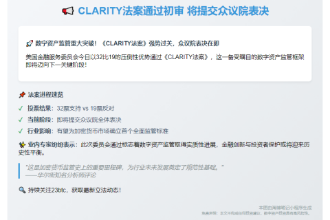 CLARITY法案通过初审 将提交众议院表决
