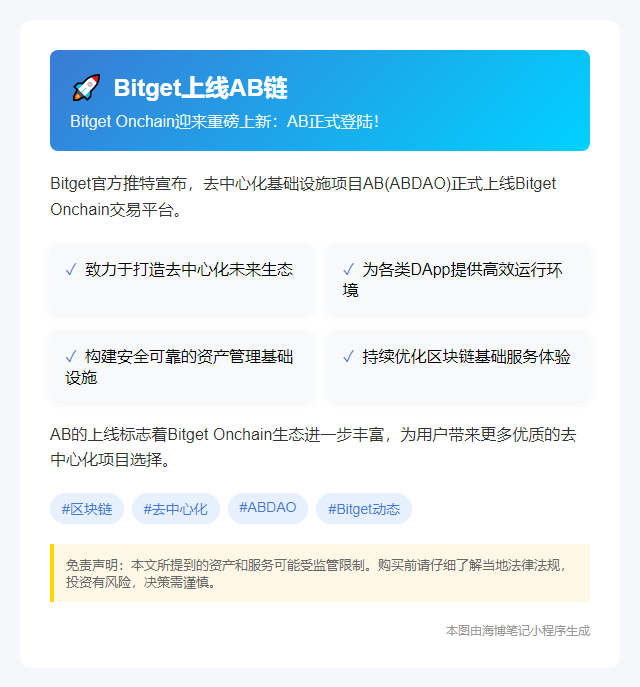 Bitget上线AB链