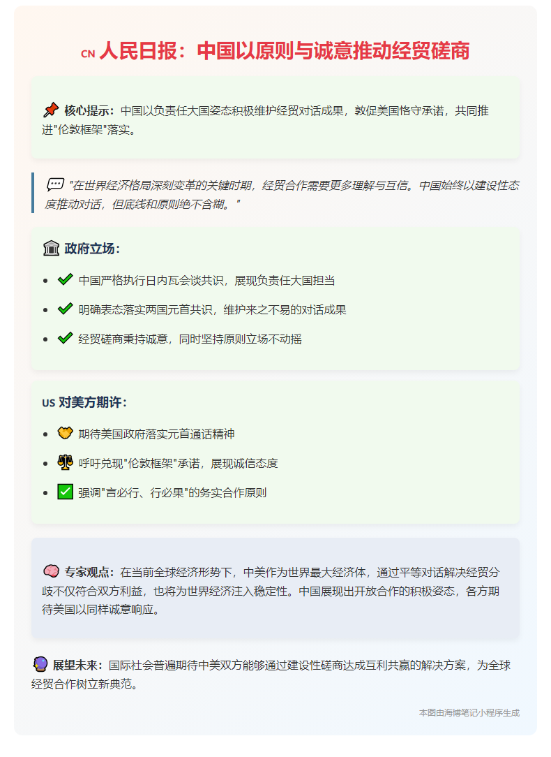 人民日报：用好磋商机制护对话成果