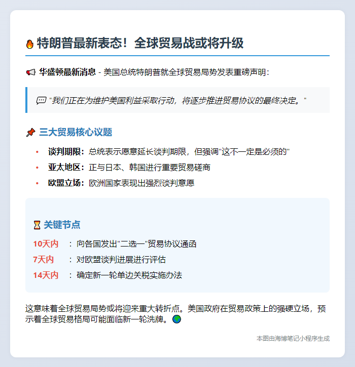 Trump seeks nations' trade deal accept/reject responses