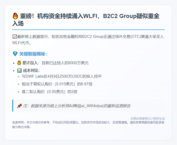 机构持续OTC购WLFI