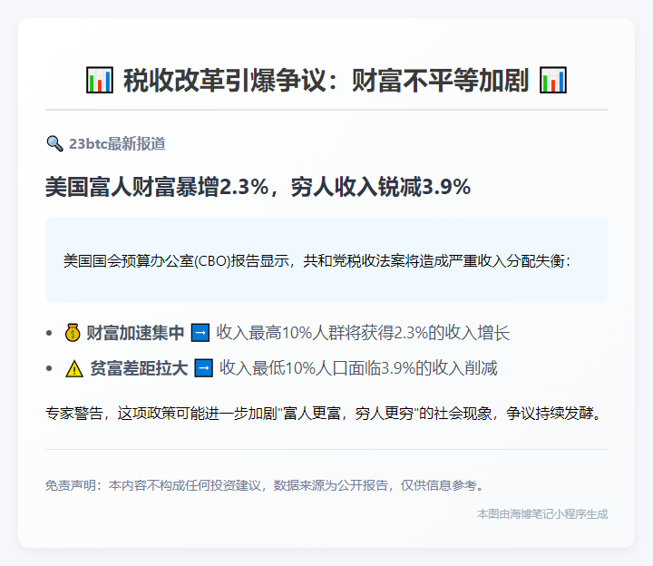 - 税改令富人更富穷人更穷