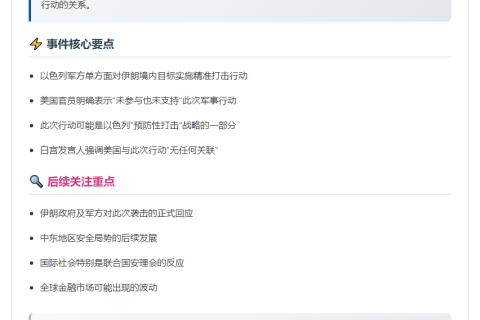 美官员：未介入以对伊打击