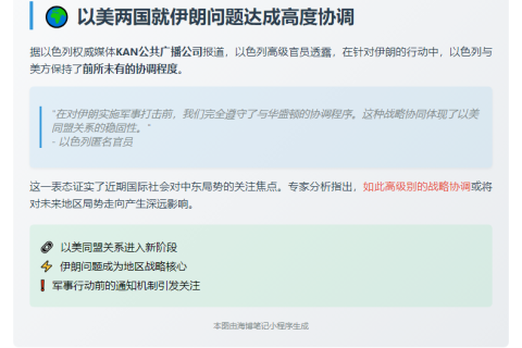 以官员：以美完全协调对伊政策
