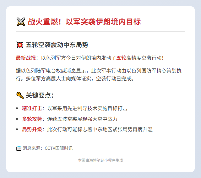 or
以军5轮空袭伊朗