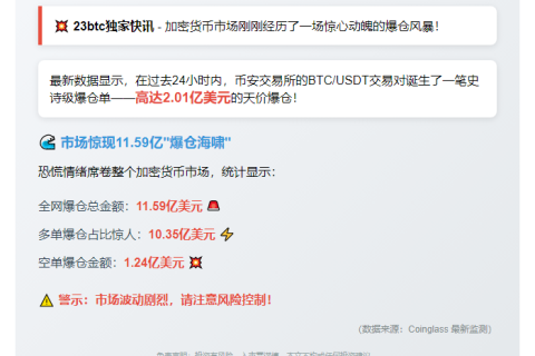 爆仓单笔超2亿美元
