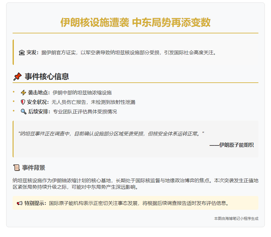 以袭击致伊朗核设施受损