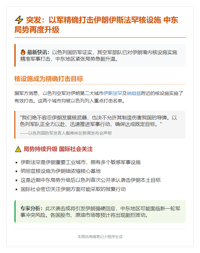 以军袭击伊斯法罕核设施