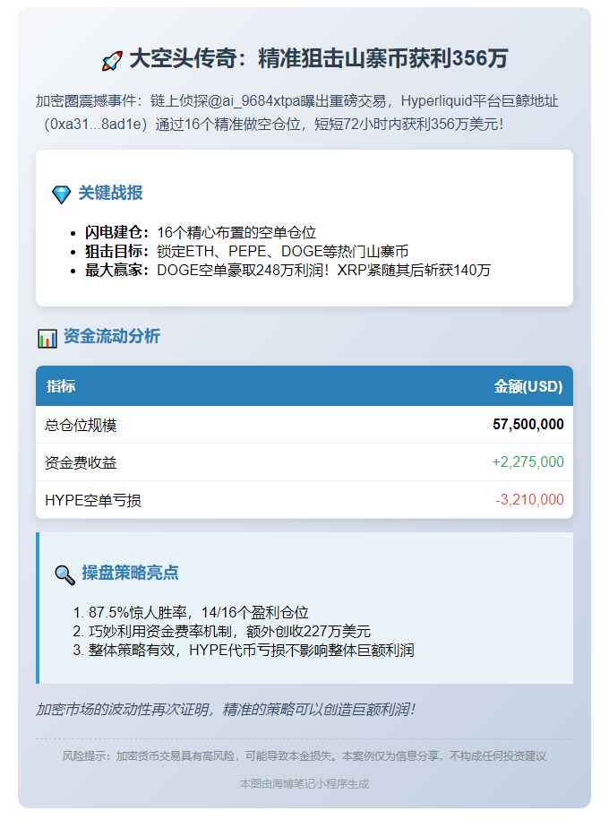 16个空单三天狂赚356万