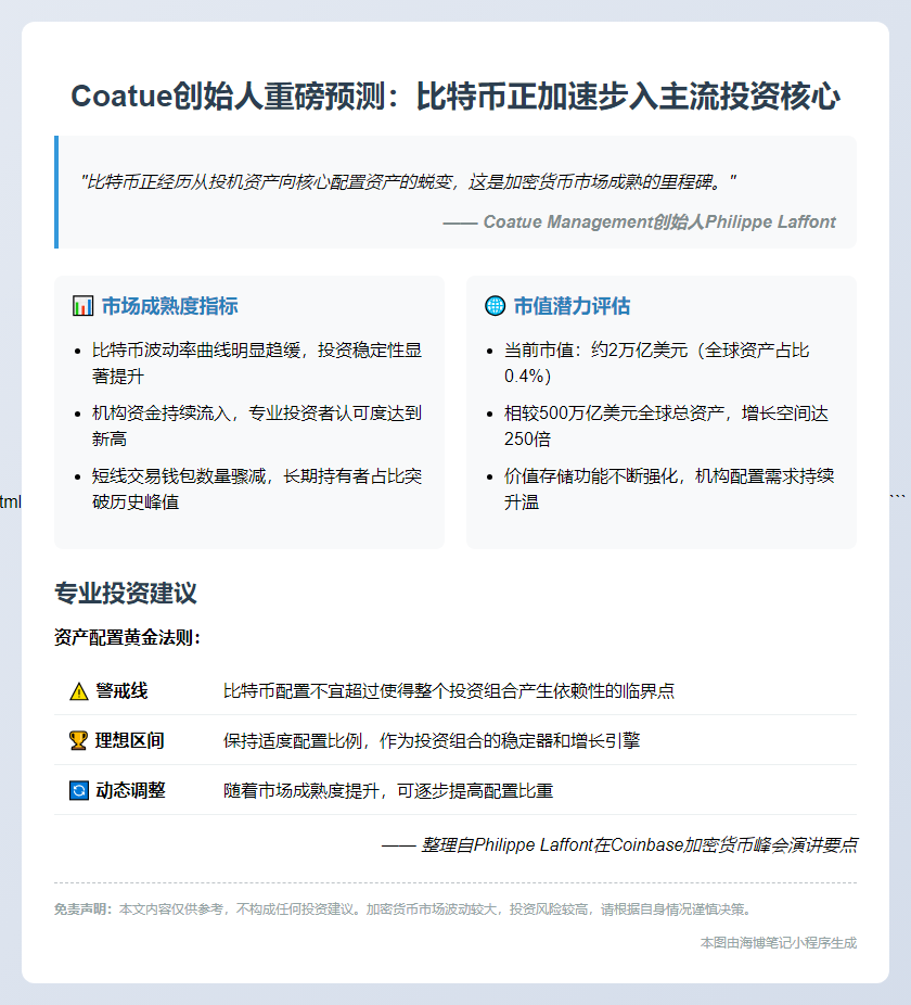 Coatue创始人：比特币将成核心资产