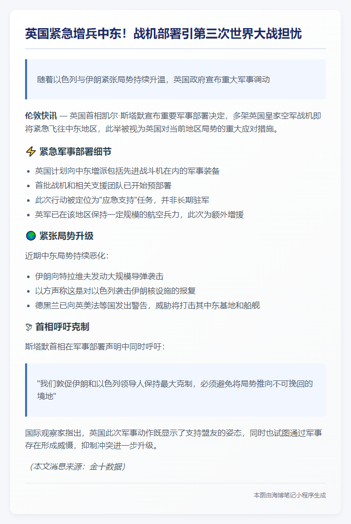 英战机紧急调往中东