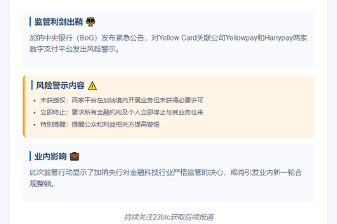 严禁使用加纳银行未授权金融实体