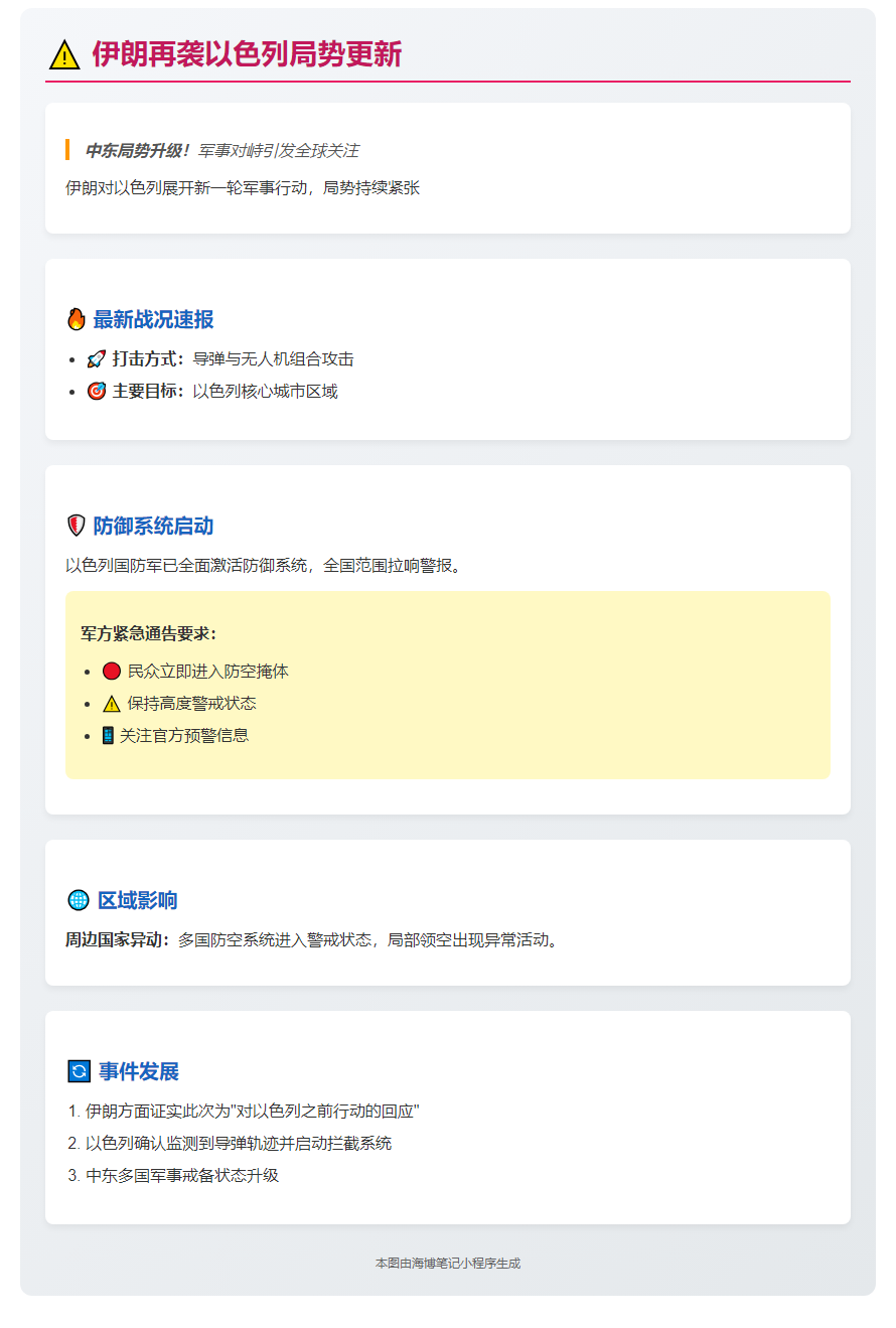 伊朗再袭以色列
