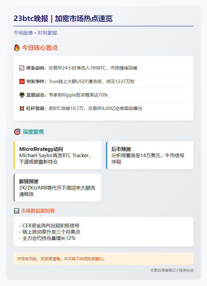 23btc晚报 | 6月15日重要动态速览