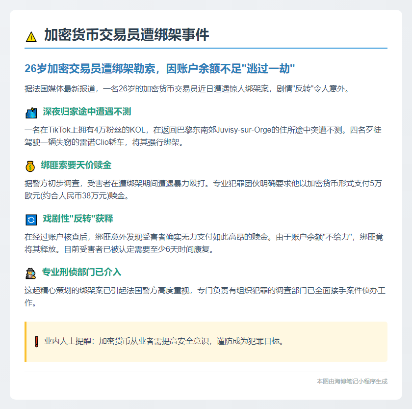 KOL遭绑架因没钱被释放