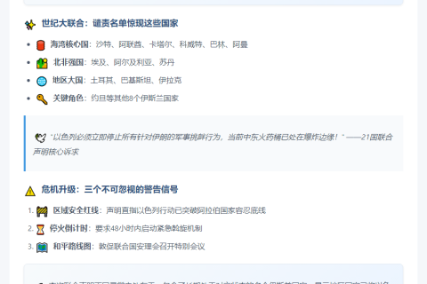 21国谴责以色列袭击伊朗