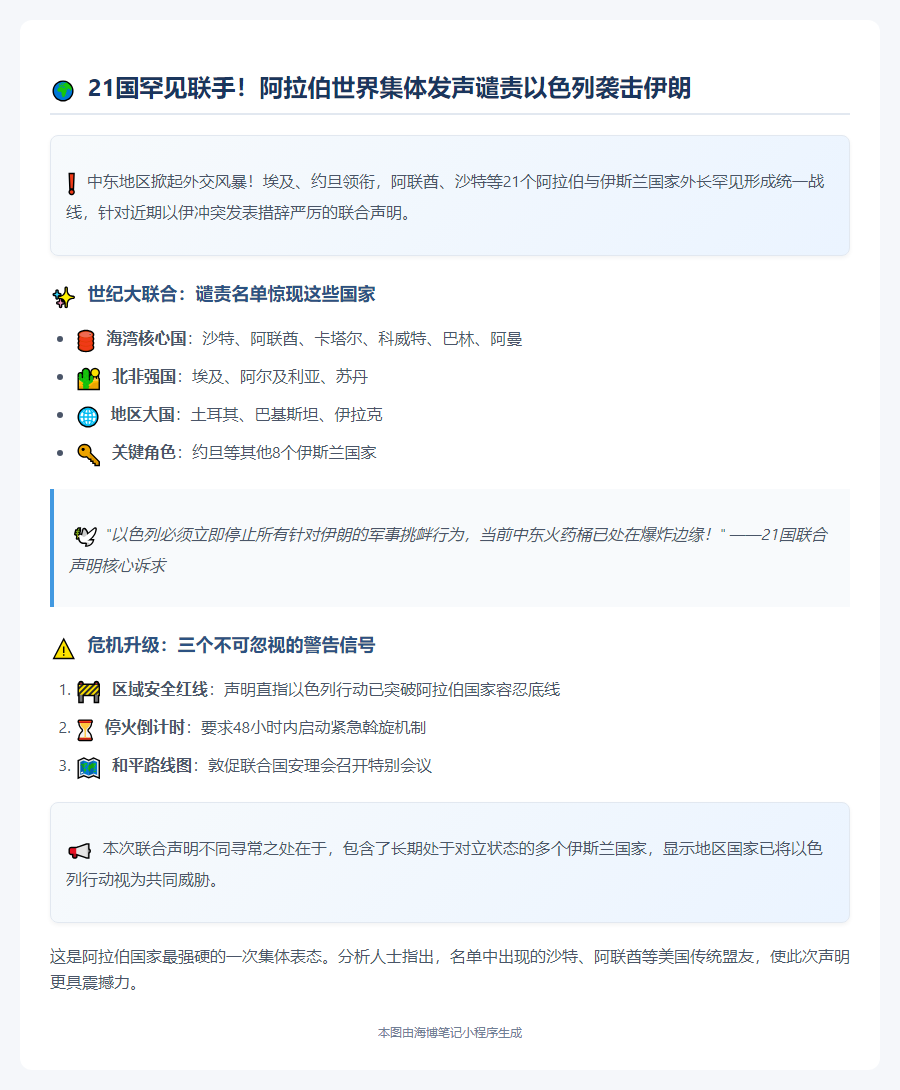21国谴责以色列袭击伊朗