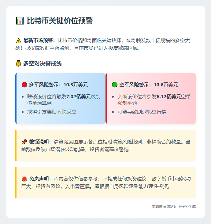 比特币若失守10.3万，CEX多单清算或超7亿