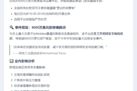 伊朗央行限令加密平台10:00 - 20:00运营