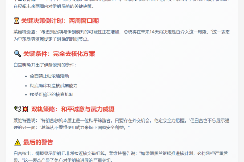 白宫：特朗普愿和谈但不惧战伊朗