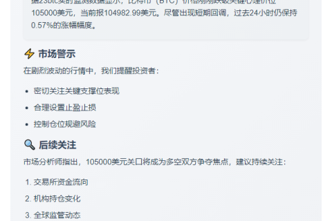 BTC失守10.5万