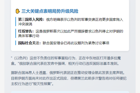 俄要求以停袭伊朗