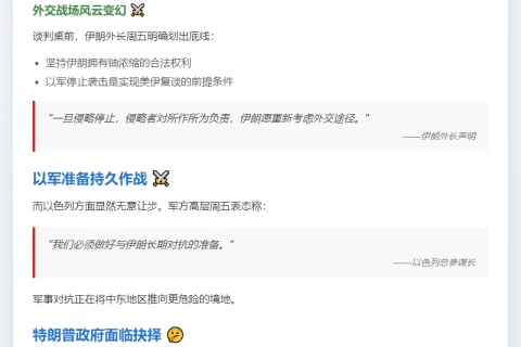 伊朗坚持：以停火为美会谈前提