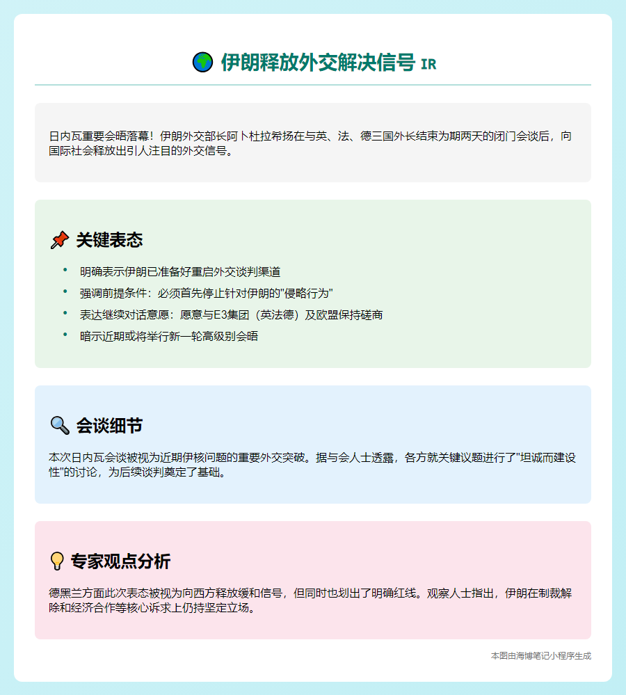 伊朗愿谈外交解决