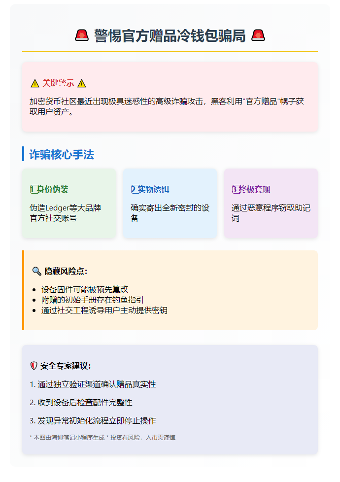 警惕官方赠品冷钱包骗局