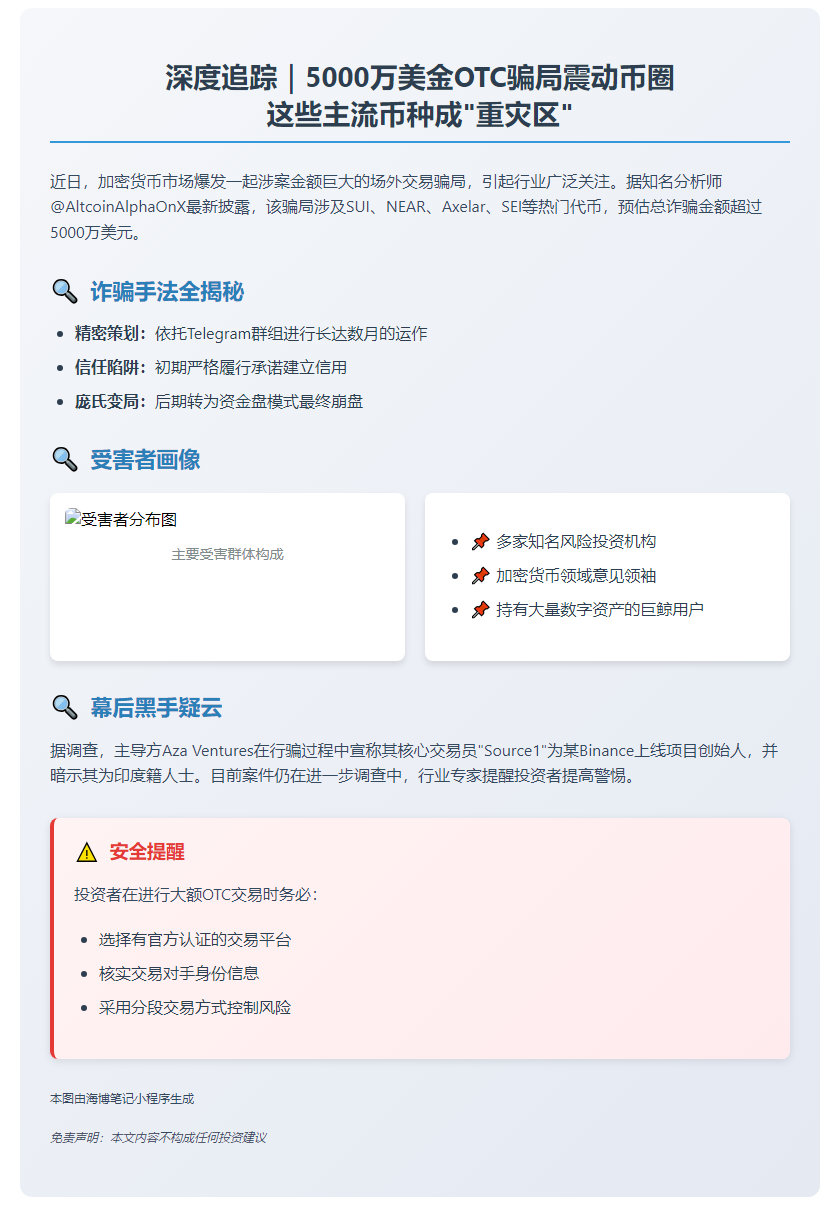 主流币OTC骗局曝光，VC巨鲸纷纷中招