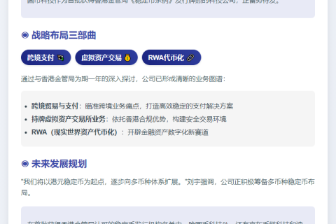 圆币科技CEO：合规为首，跨境支付与虚拟资产交易成稳定币突破口