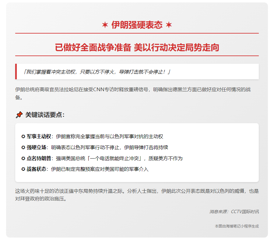 伊朗准备应对美国介入
