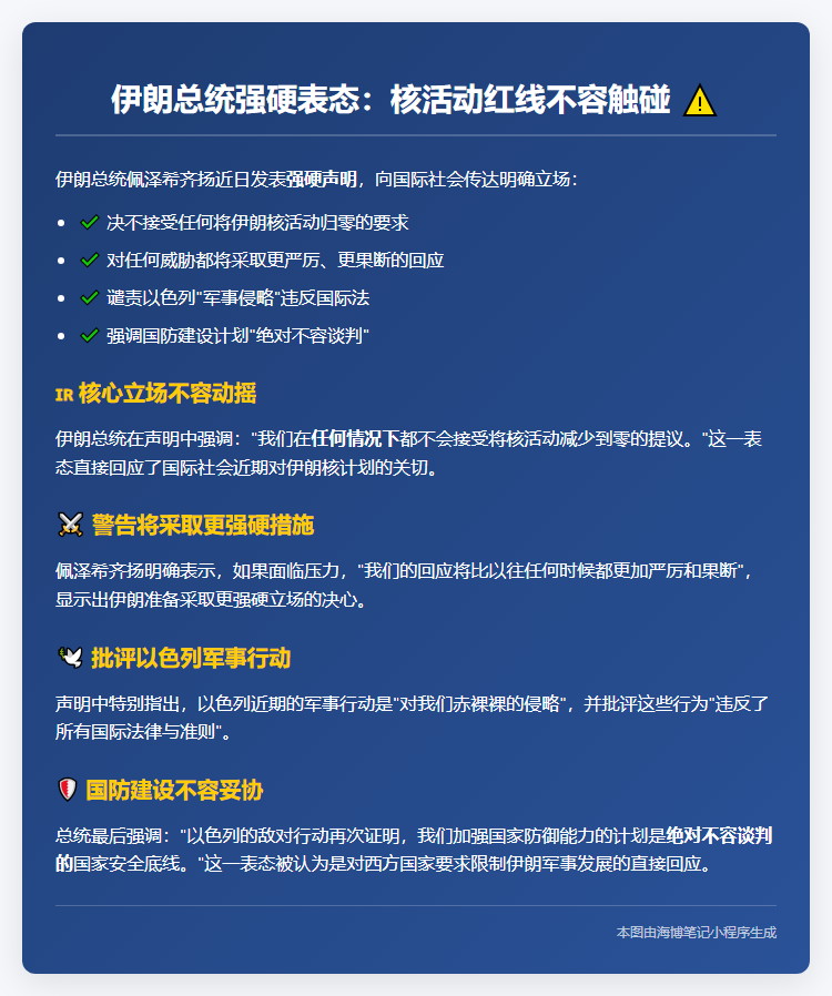 伊朗拒绝对话“零核活动”