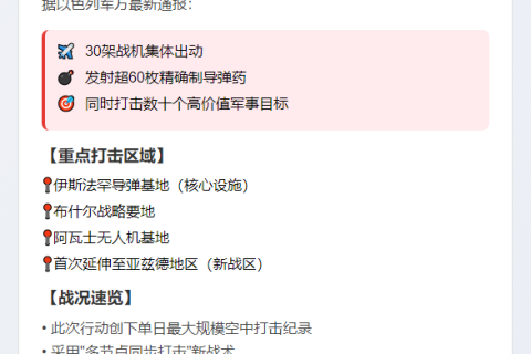 以军30架战机空袭伊朗数十目标