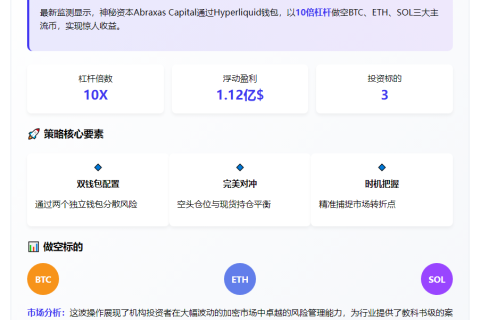 Abraxas Capital做空三币赚1.12亿