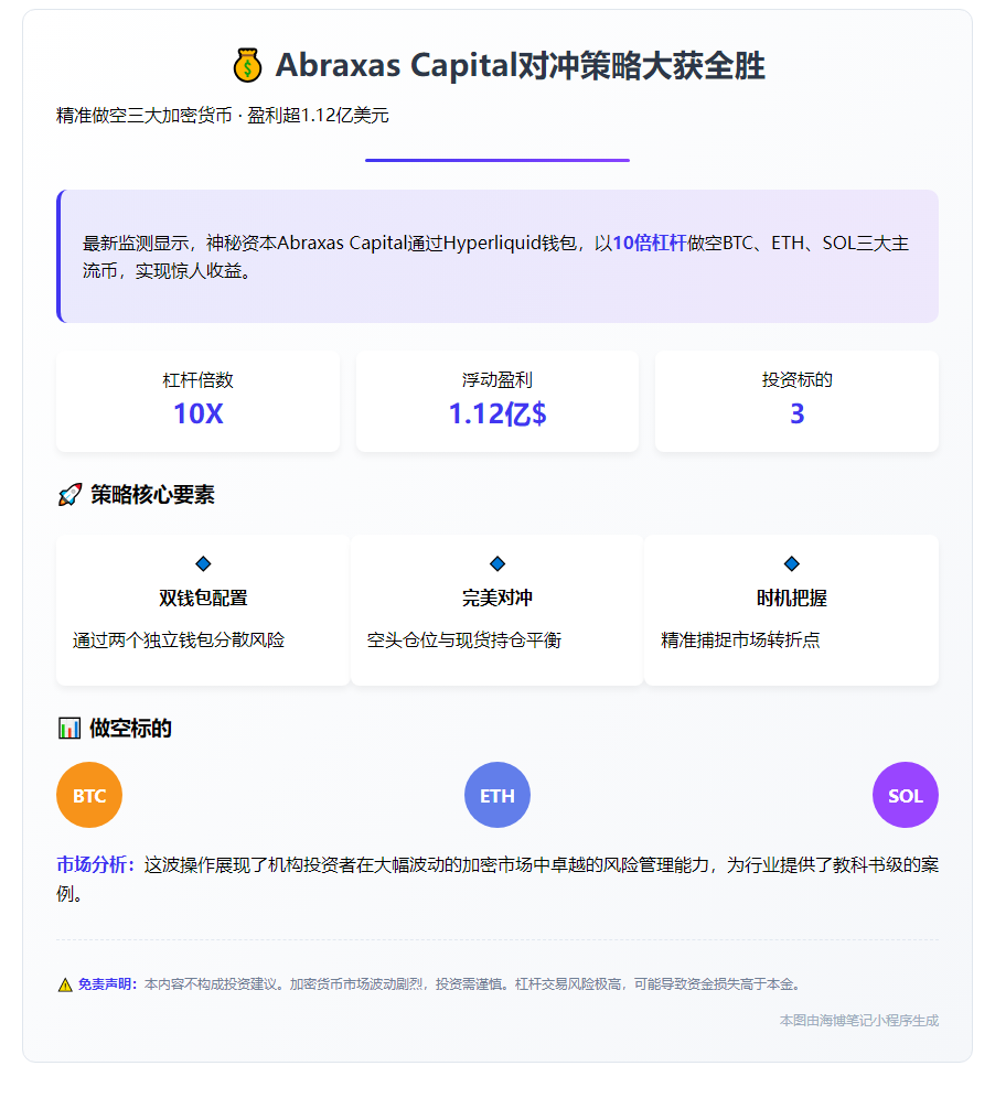 Abraxas Capital做空三币赚1.12亿