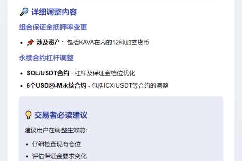 币安调整抵押率与杠杆